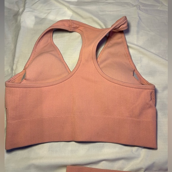Pink Ribbed Workout/ Activewear Set - Picture 3 of 4